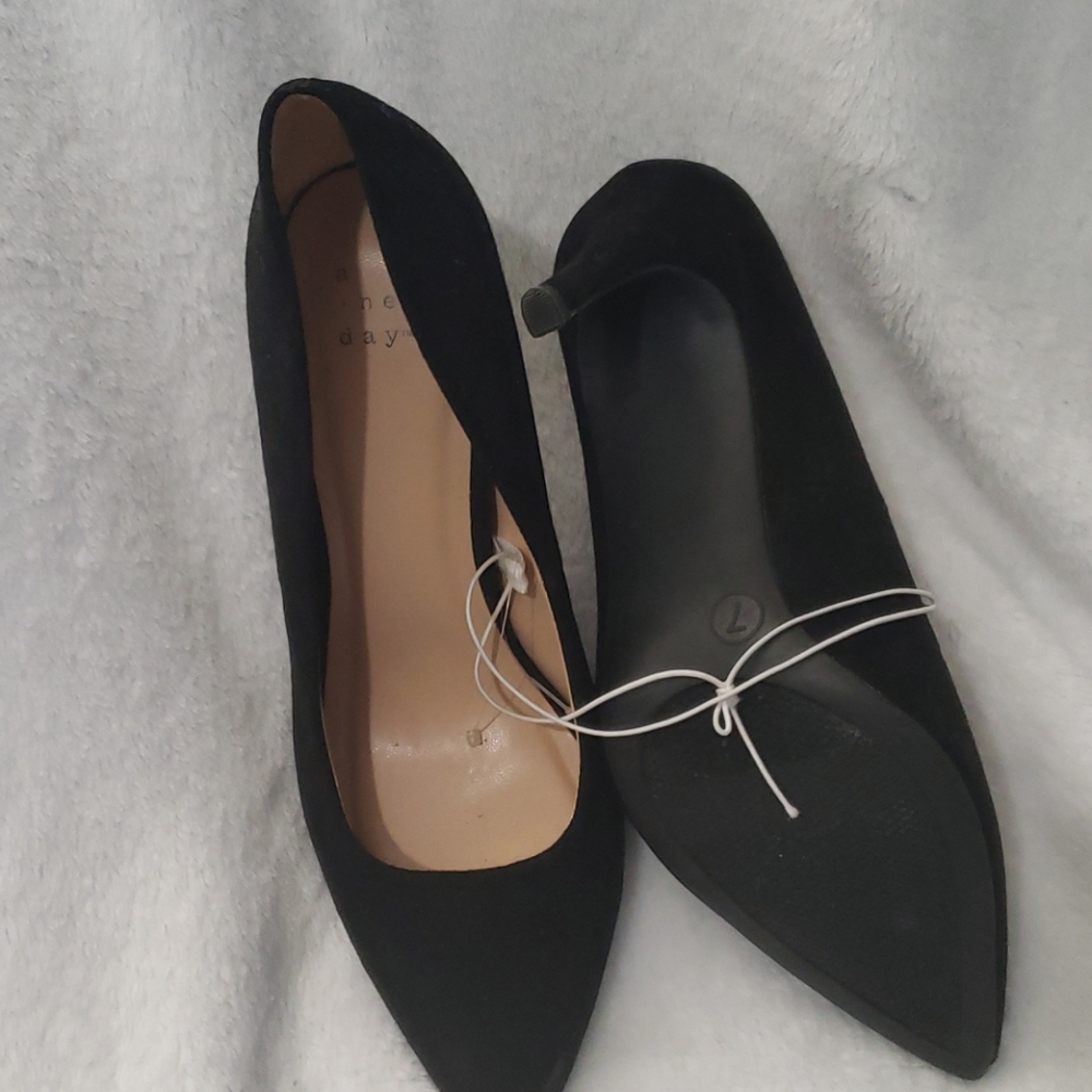 A • New Day suede heels
